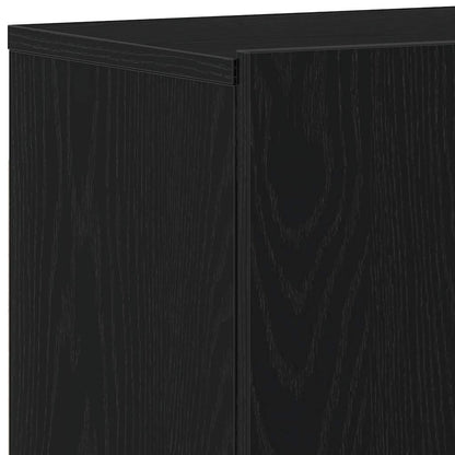 TV Cabinets 2 pcs Black Oak 160x30x41 cm Engineered Wood