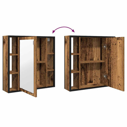 Bathroom Mirror Cabinet Old Wood 60x16x60 cm Engineered Wood