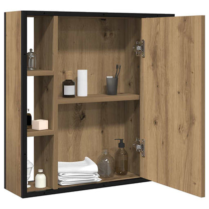Bathroom Mirror Cabinet Artisan Oak 60x16x60 cm Engineered Wood
