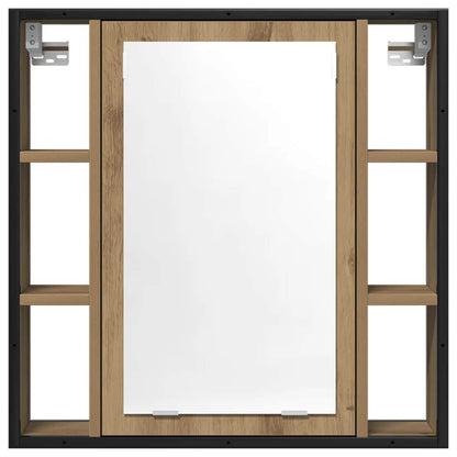 Bathroom Mirror Cabinet Artisan Oak 60x16x60 cm Engineered Wood