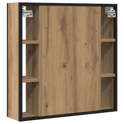 Bathroom Mirror Cabinet Artisan Oak 60x16x60 cm Engineered Wood