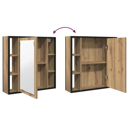 Bathroom Mirror Cabinet Artisan Oak 60x16x60 cm Engineered Wood