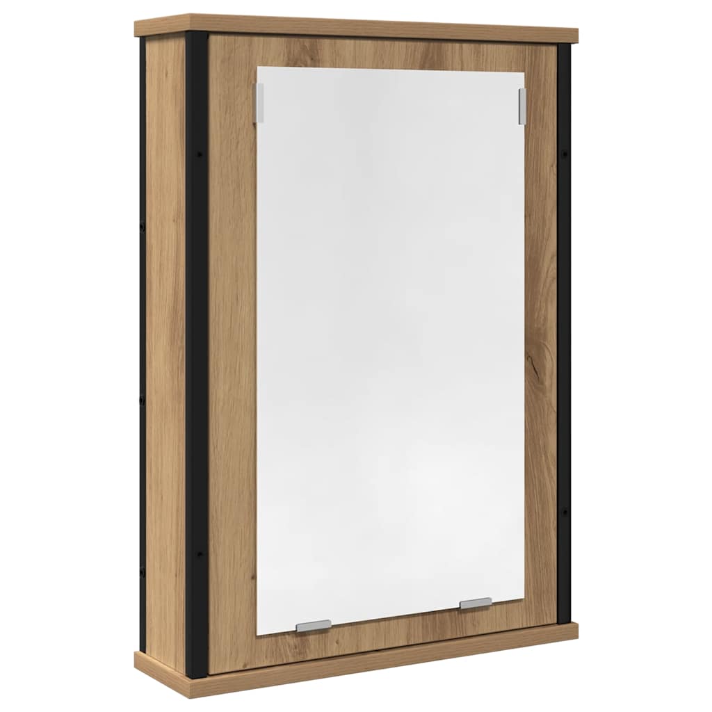 Bathroom Mirror Cabinet Artisan Oak 42x12x60 cm Engineered Wood