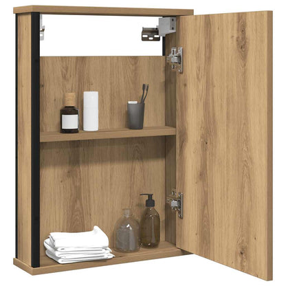 Bathroom Mirror Cabinet Artisan Oak 42x12x60 cm Engineered Wood