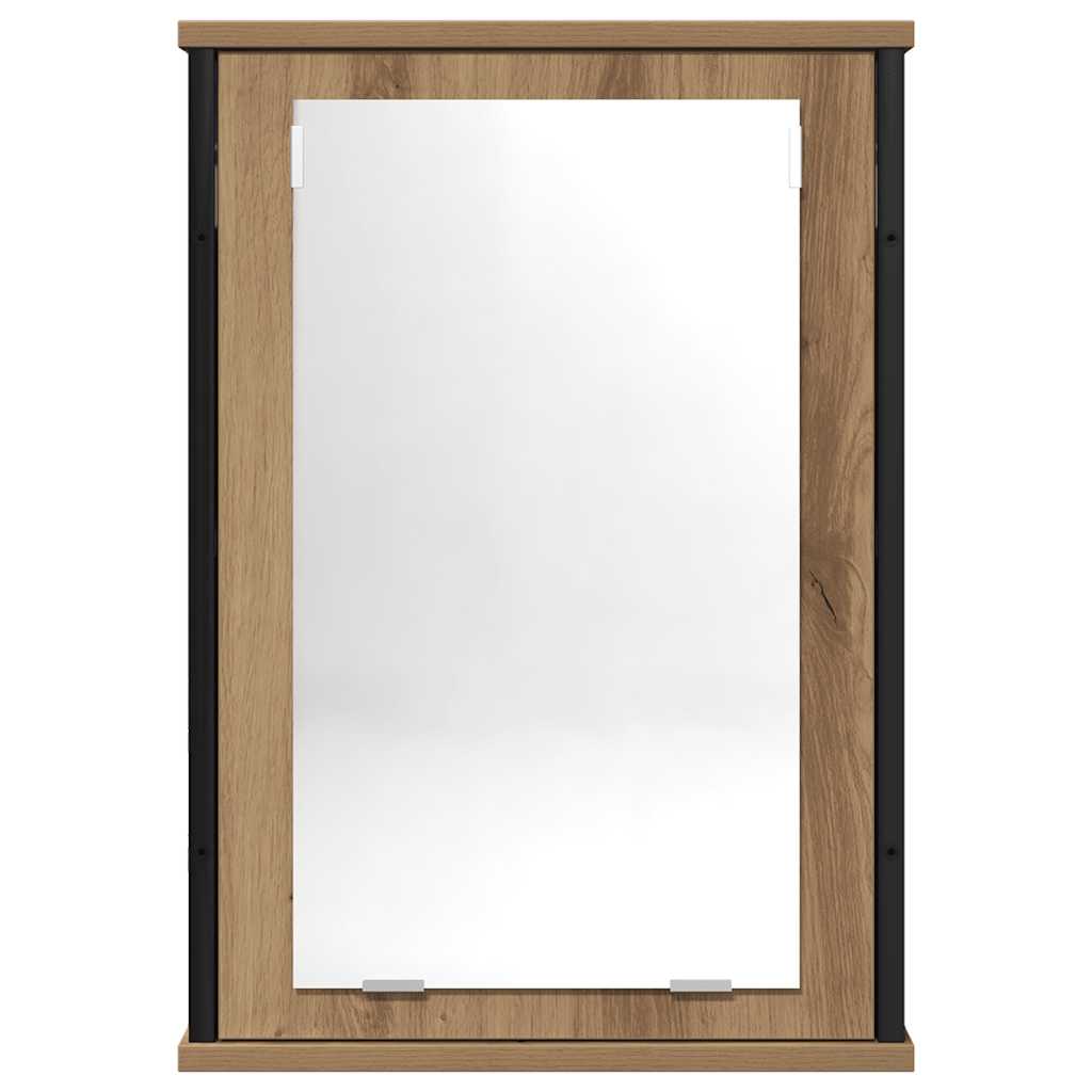 Bathroom Mirror Cabinet Artisan Oak 42x12x60 cm Engineered Wood