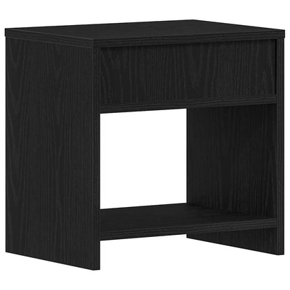 Bedside Cabinet Black Oak 40x30x40 cm Engineered Wood