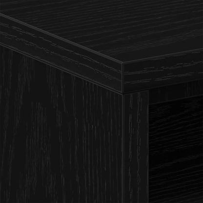 Bedside Cabinet Black Oak 40x30x40 cm Engineered Wood