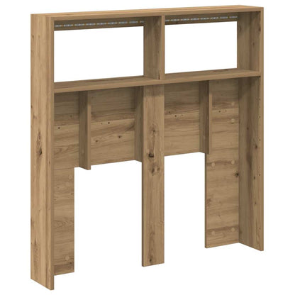 Headboard Cabinet with LED Artisan Oak 100x17x102 cm