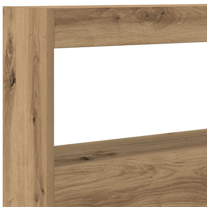Headboard Cabinet with LED Artisan Oak 100x17x102 cm