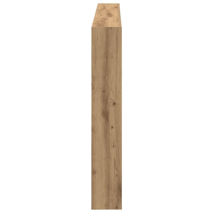 Headboard Cabinet with LED Artisan Oak 180x17x102 cm