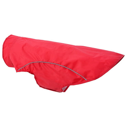 Dog Raincoat with Reflective Strips Polyester Red XL