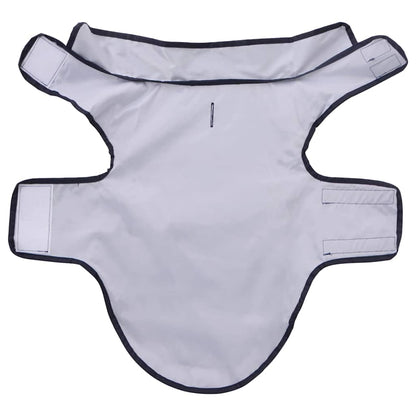Dog Raincoat with Reflective Strips Polyester Navy Blue XXS