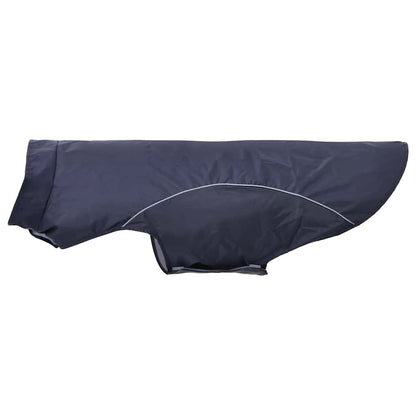 Dog Raincoat with Reflective Strips Polyester Navy Blue 3XL