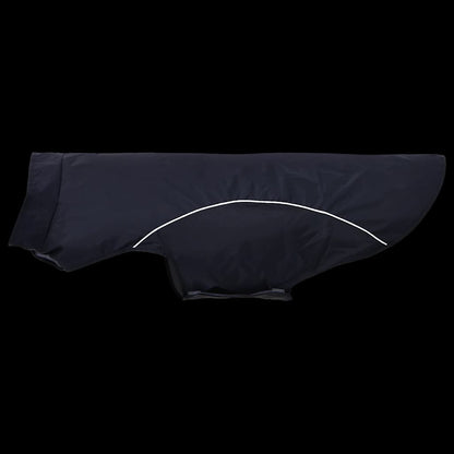 Dog Raincoat with Reflective Strips Polyester Navy Blue 3XL