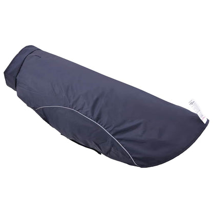 Dog Raincoat with Reflective Strips Polyester Navy Blue 3XL