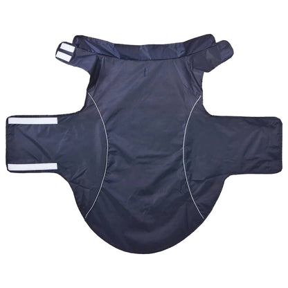 Dog Raincoat with Reflective Strips Polyester Navy Blue 4XL