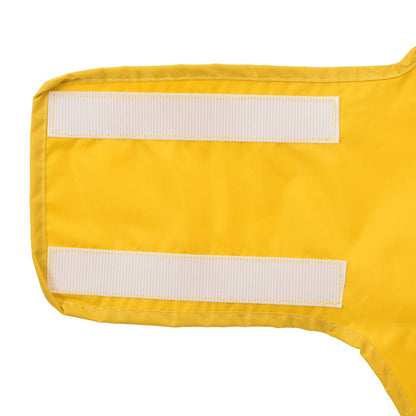 Dog Raincoat with Reflective Strips Polyester Yellow 2XL