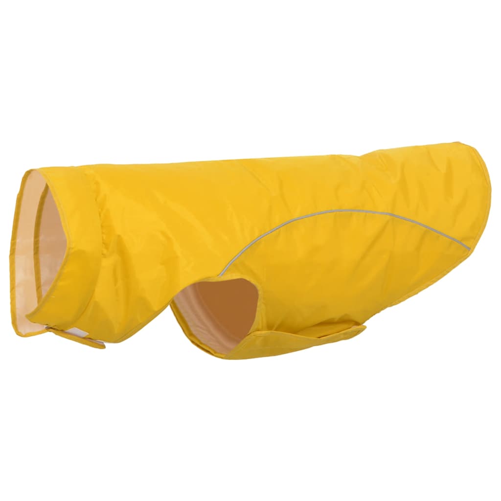 Dog Raincoat with Reflective Strips Polyester Yellow 3XL