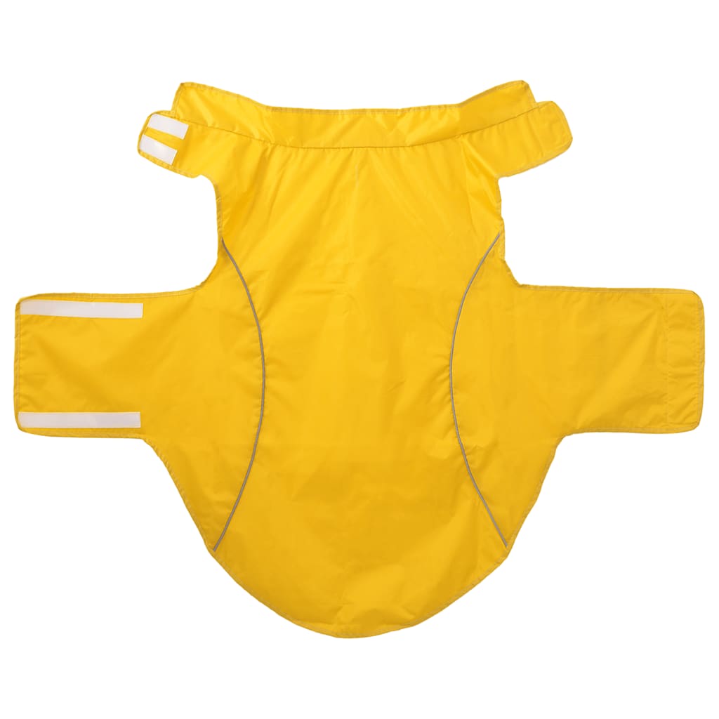 Dog Raincoat with Reflective Strips Polyester Yellow 3XL