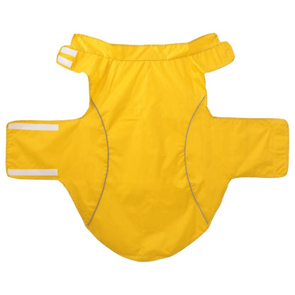 Dog Raincoat with Reflective Strips Polyester Yellow 3XL