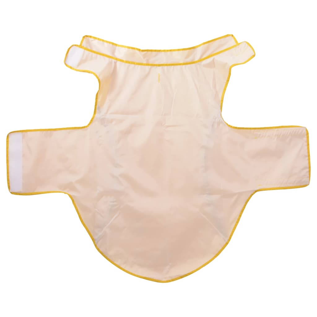 Dog Raincoat with Reflective Strips Polyester Yellow 3XL