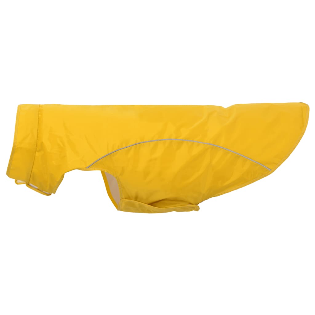Dog Raincoat with Reflective Strips Polyester Yellow 3XL