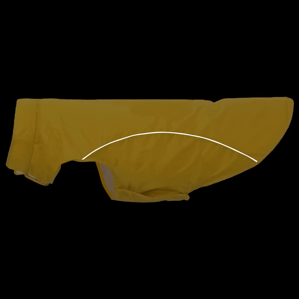 Dog Raincoat with Reflective Strips Polyester Yellow 3XL