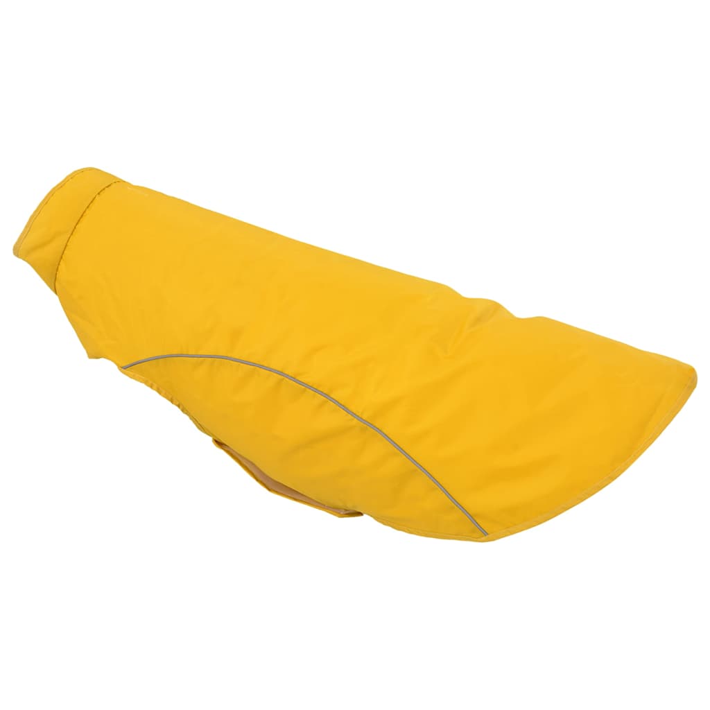 Dog Raincoat with Reflective Strips Polyester Yellow 3XL