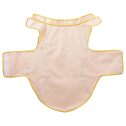 Dog Raincoat with Reflective Strips Polyester Yellow 4XL