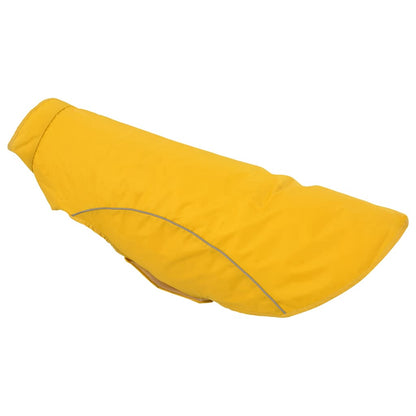 Dog Raincoat with Reflective Strips Polyester Yellow 4XL