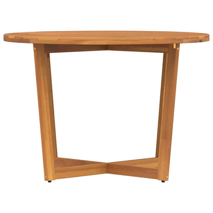 Garden Dining Table Round Ø110x75 cm Solid Wood Acacia
