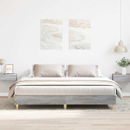 Bed Frame No Mattress Grey Sonoma 200x200 cm Engineered Wood