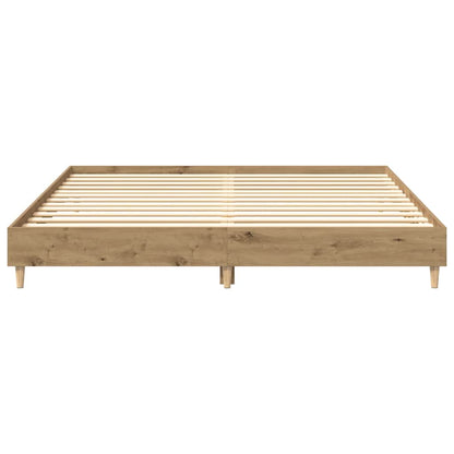 Bed Frame No Mattress Artisan Oak 200x200 cm Engineered Wood