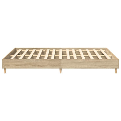 Bed Frame No Mattress Sonoma Oak 150x200 cm King Size Engineered Wood