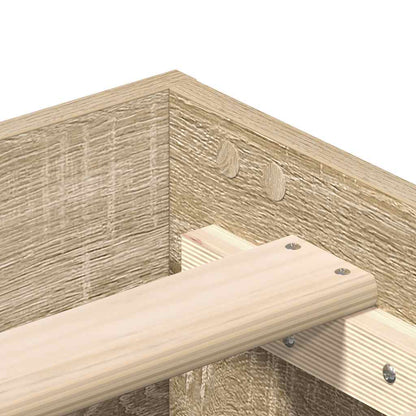 Bed Frame No Mattress Sonoma Oak 150x200 cm King Size Engineered Wood