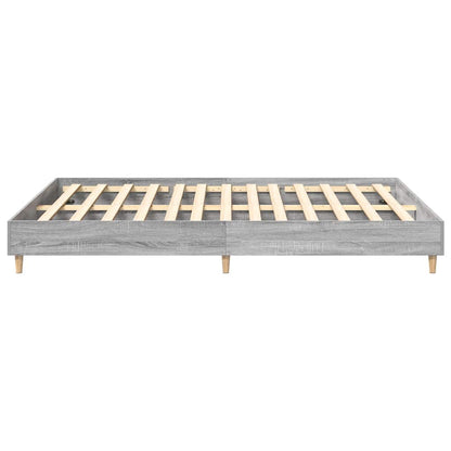 Bed Frame No Mattress Grey Sonoma 140x200 cm Engineered Wood