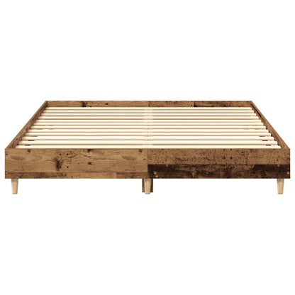Bed Frame No Mattress Old Wood 140x200 cm Engineered Wood