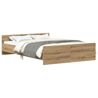 Bed Frame without Mattress Artisan Oak 140x200cm Engineered Wood
