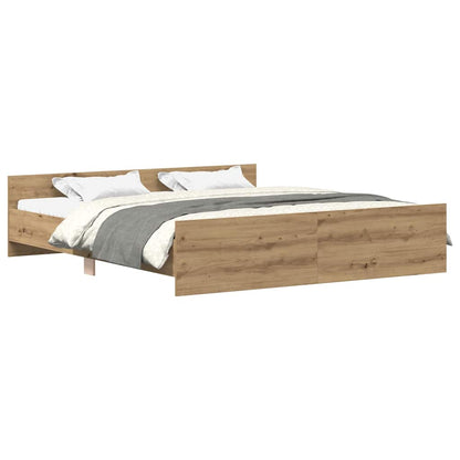 Bed Frame without Mattress Artisan Oak 180x200cm Engineered Wood