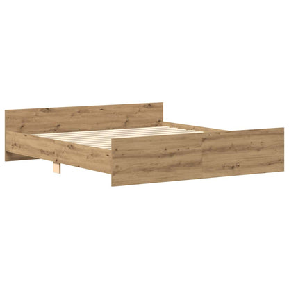 Bed Frame without Mattress Artisan Oak 180x200cm Engineered Wood