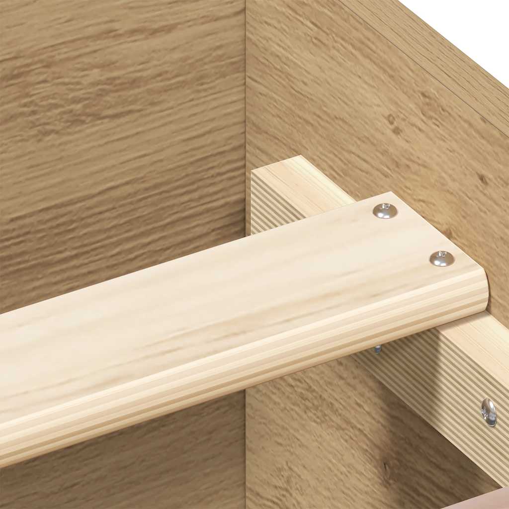 Bed Frame without Mattress Artisan Oak 180x200cm Engineered Wood