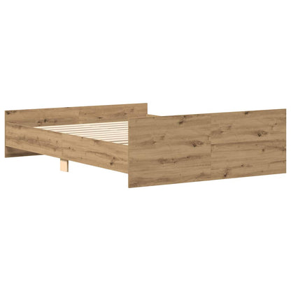 Bed Frame without Mattress Artisan Oak 120x190cm Engineered Wood