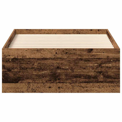 Bed Frame without Mattress Old Wood 100x200cm Engineered Wood