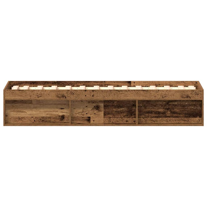 Bed Frame without Mattress Old Wood 90x190 cm Single Engineered Wood