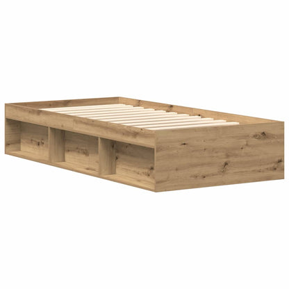 Bed Frame without Mattress Artisan Oak 90x190 cm Single Engineered Wood