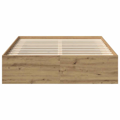 Bed Frame without Mattress Artisan Oak 120x200cm Engineered Wood