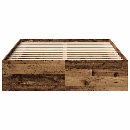 Bed Frame without Mattress Old Wood 140x200cm Engineered Wood