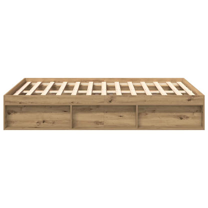 Bed Frame without Mattress Artisan Oak 140x200cm Engineered Wood