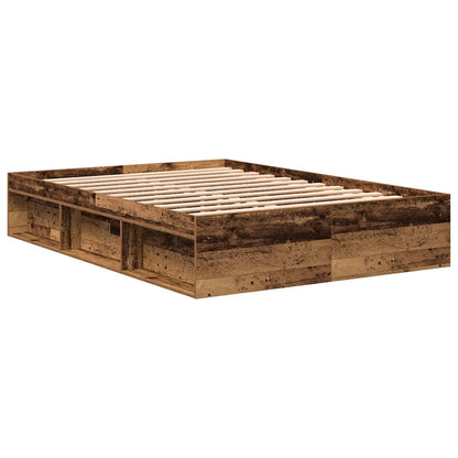 Bed Frame without Mattress Old Wood 120x190cm Small Double Engineered Wood