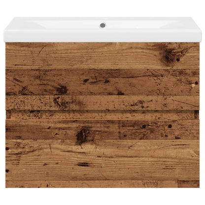 Sink Cabinet with Built-in Basin Old Wood